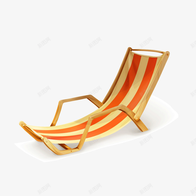 海滩简易躺椅png免抠素材_88icon https://88icon.com 条纹 海滩 简易 躺椅