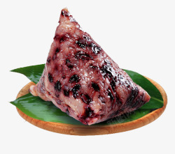 紫米肉粽摄影特写素材