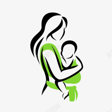 母婴logo绿色母婴标志图标图标