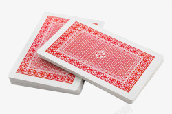 实物扑克红色纸牌摄影高清图片