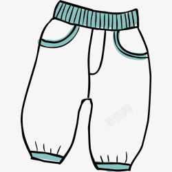 一条裤子手绘婴儿裤子高清图片