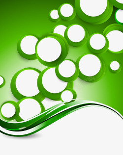 绿色圆框合集素材