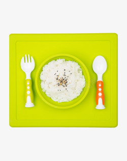 儿童硅胶碗餐垫碗绿色素材