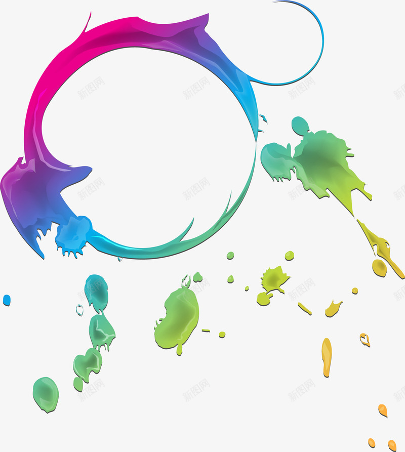 卡通梦幻水彩圆环矢量图ai免抠素材_88icon https://88icon.com 卡通 圆环 梦幻 水彩 矢量图