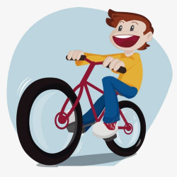 小孩骑自行车素材
