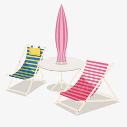 条纹沙滩椅素材