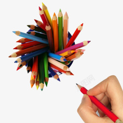 各种颜色的彩色铅笔素材
