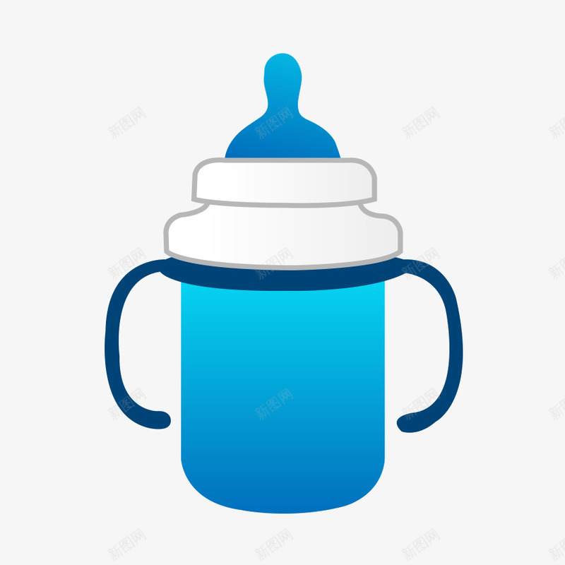 奶瓶png免抠素材_88icon https://88icon.com 儿童奶瓶 卡通奶瓶 婴儿用品 母婴专场 蓝色奶瓶