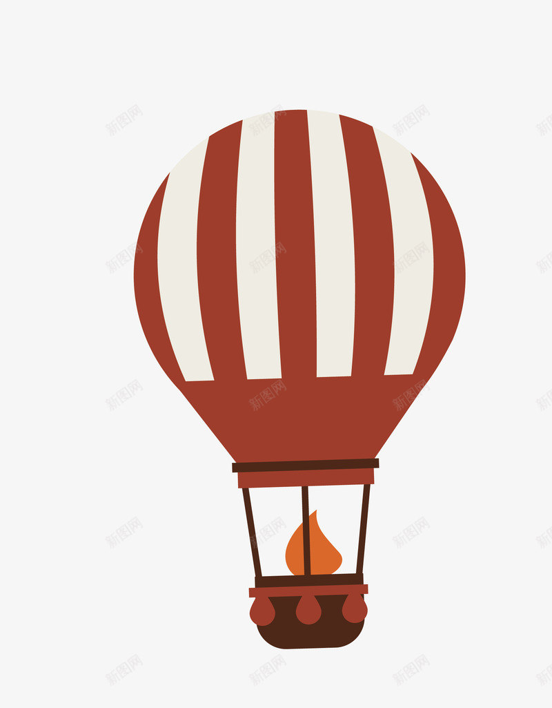 红色条纹立体热气球矢量图eps免抠素材_88icon https://88icon.com 条纹立体 热气球 矢量热气球 红色热气球 矢量图