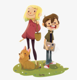 女孩和小孩素材