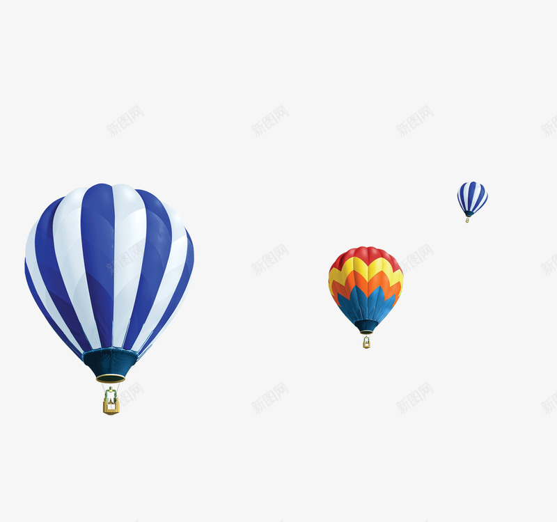 热气球psd免抠素材_88icon https://88icon.com 条纹 气球 氢气球 活动素材 热气球 蓝色