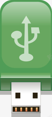 绿色usb移动设备图标图标