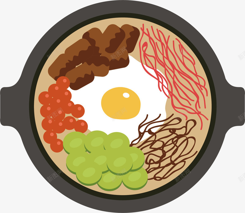 美味食物矢量图ai免抠素材_88icon https://88icon.com PNG图 PNG图下载 佳肴 创意卡通 卡通插图 插图 砂锅饭 美味 美食 食物 矢量图