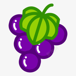 卡通水果维生素营养葡萄素材