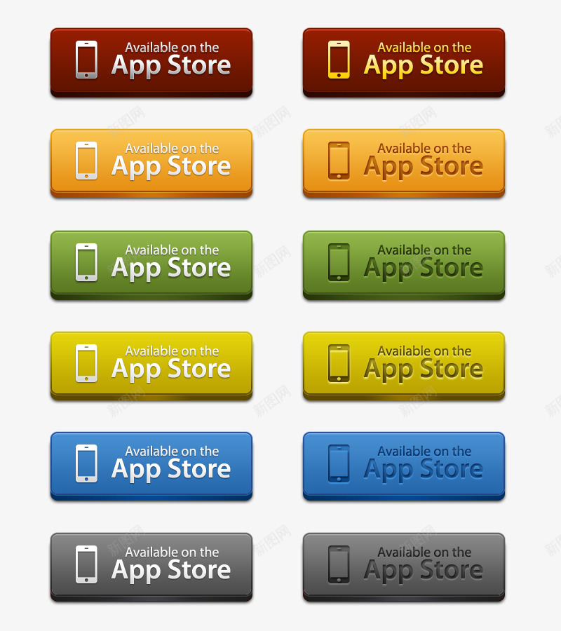 Appstore按钮png免抠素材_88icon https://88icon.com Appstore 彩色 按钮