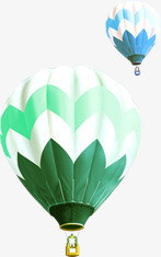 蓝绿色条纹清新热气球png免抠素材_88icon https://88icon.com 条纹 清新 热气球 蓝绿色