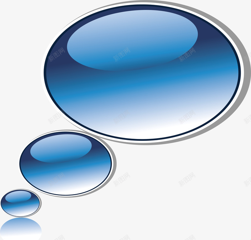 椭圆形蓝色水晶气泡png免抠素材_88icon https://88icon.com 气泡 水晶气泡 矢量png 蓝色气泡 蓝色水晶 透明质感