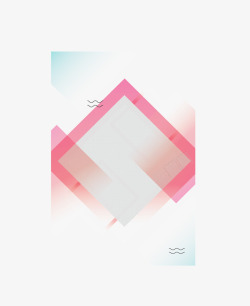 艺术感菱形粉色边框矢量图素材