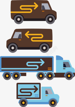 卡车送货创意货车运输物流图高清图片