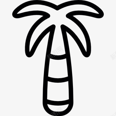 条纹粉色棕榈树与条纹图标图标