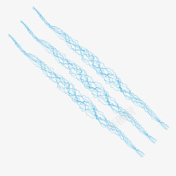 超声波蓝色质感线条矢量图素材