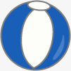 蓝白条纹圆形球体素材