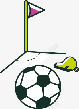 体育比赛用品足球运动装备场地矢图标图标