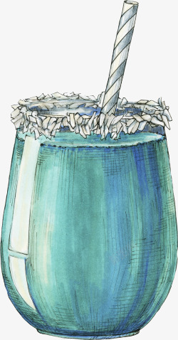 泼墨蓝色液体素材