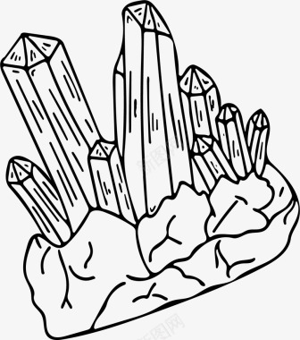 卡通简笔画水晶钻石装饰图标图标