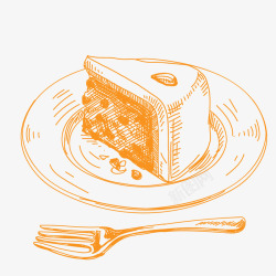 刀叉餐具图片素描餐具和美味奶酪高清图片