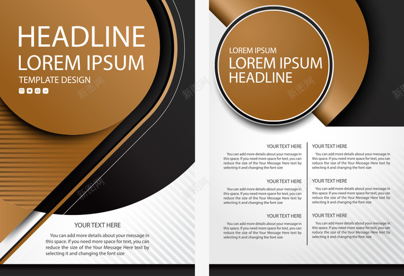 褐色立体圆环手册png免抠素材_88icon https://88icon.com 商务手册 圆环手册 手册 矢量手册 褐色立体