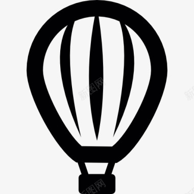 条纹气球束条纹的热气球图标图标