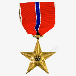 红色质感装饰军人荣誉奖章装饰图素材