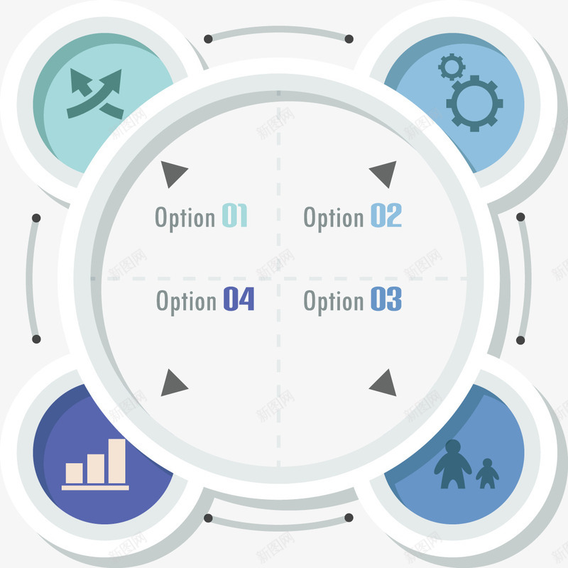 创意圆环发散分步引导图png免抠素材_88icon https://88icon.com 分布 发散 引导 视图
