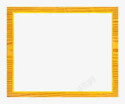 黄色实木画框摄影素材