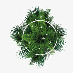 文案背景元素圆环树圣诞树素材