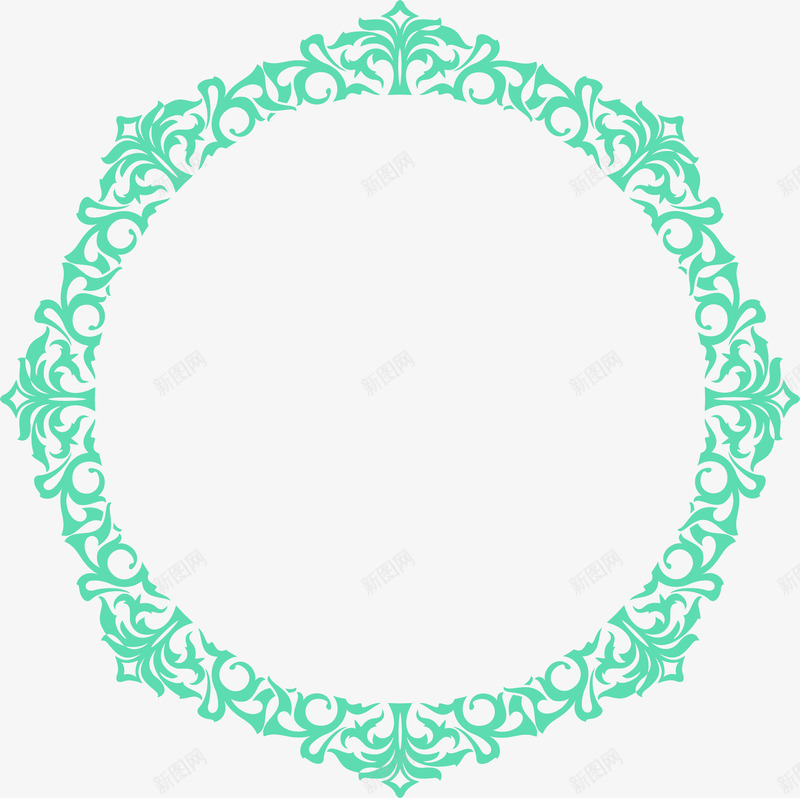 蓝色花纹圆环婚礼png免抠素材_88icon https://88icon.com 婚礼 花纹 蓝色
