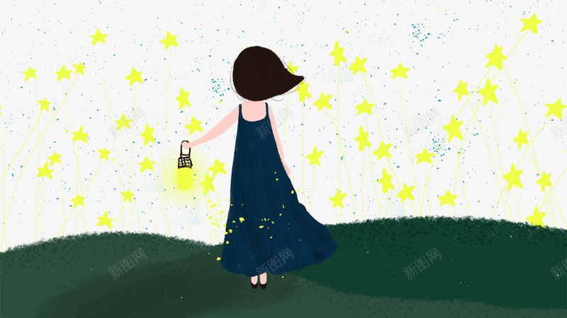 卡通手绘站在草地上拿着等的psd免抠素材_88icon https://88icon.com 免抠卡通手绘站在草地上拿着等的女孩免费下载 卡通 手绘 拿着等的女孩 看星星的女孩 站在草地上 黄色星星