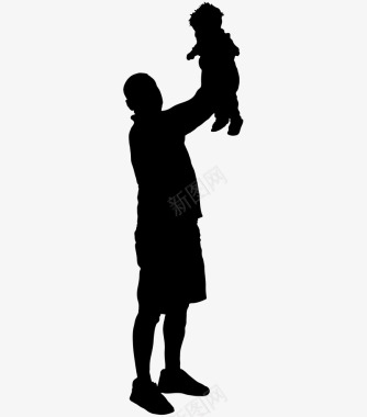 抱孩子的父亲图标图标