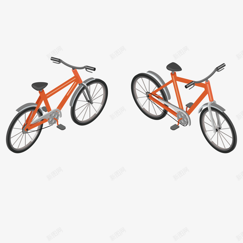 红色自行车png免抠素材_88icon https://88icon.com 出行 反光 圆环 科技 红色 自行车 质感 轮子 金属