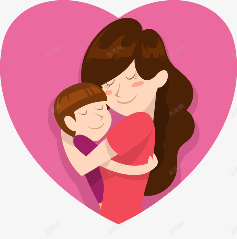 母亲节抱着小孩的妈妈png免抠素材_88icon https://88icon.com 害羞 抱着小孩的妈妈 母亲节 母爱 甜蜜蜜 粉色爱心