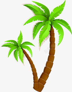 摄影夏日海报椰子树手绘素材