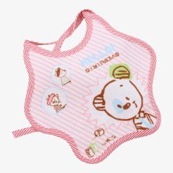 婴儿三角巾母婴用品口水巾粉色小狗高清图片