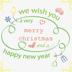 圣诞快乐英文素材