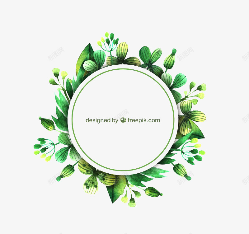 绿色圆环边框图案png免抠素材_88icon https://88icon.com 创意 现代 简约 绿色 设计