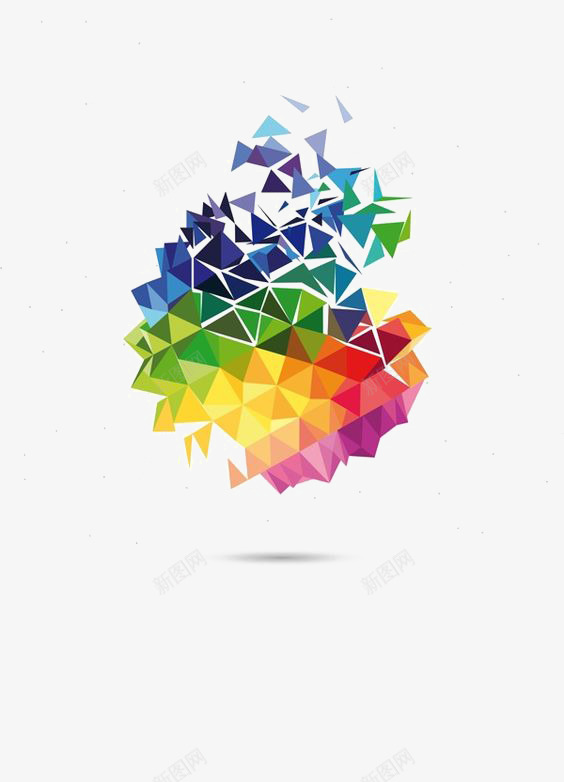 创意几何图形装饰png免抠素材_88icon https://88icon.com 几何图形 创意 拼接 渐变色 菱形