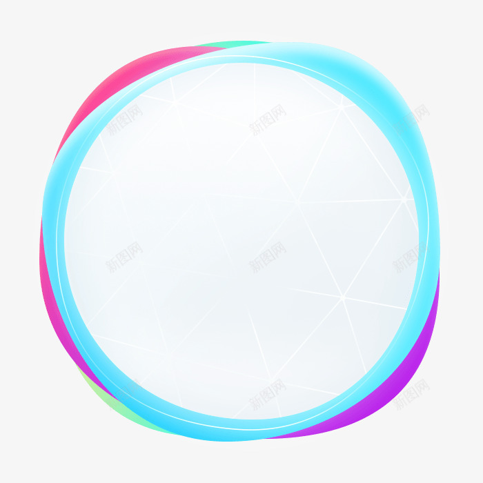 红蓝卡通圆环png免抠素材_88icon https://88icon.com 卡通