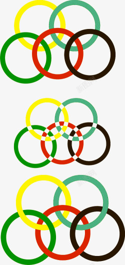 简单圆环背景环环相扣奥运五环高清图片