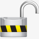 打开锁解密锁打开密码锁定安全水晶般的图标图标