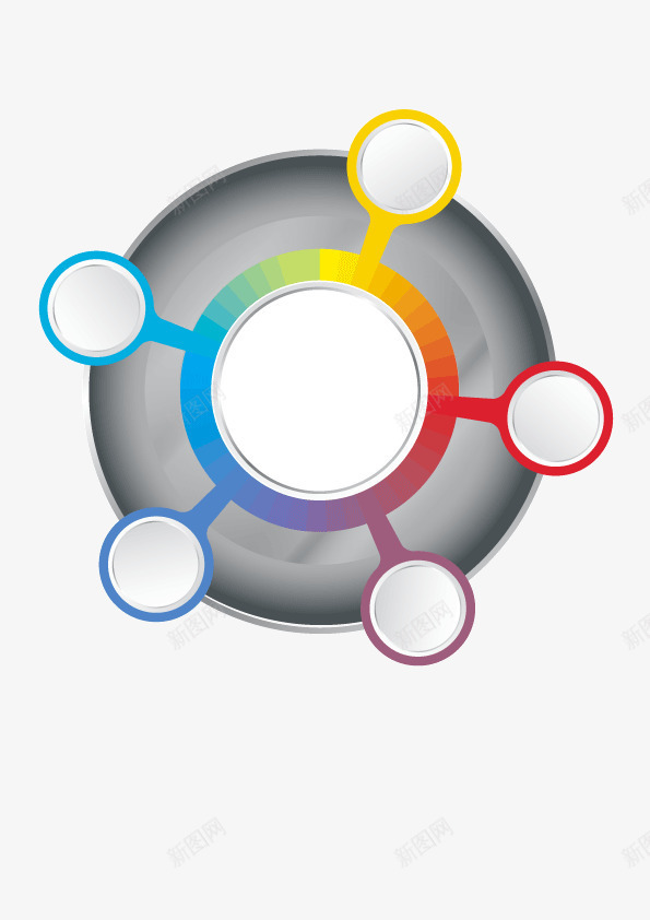 彩色渐变连接圆环装饰图案png免抠素材_88icon https://88icon.com 圆环 彩色 渐变圆环 线条 装饰图案 连接